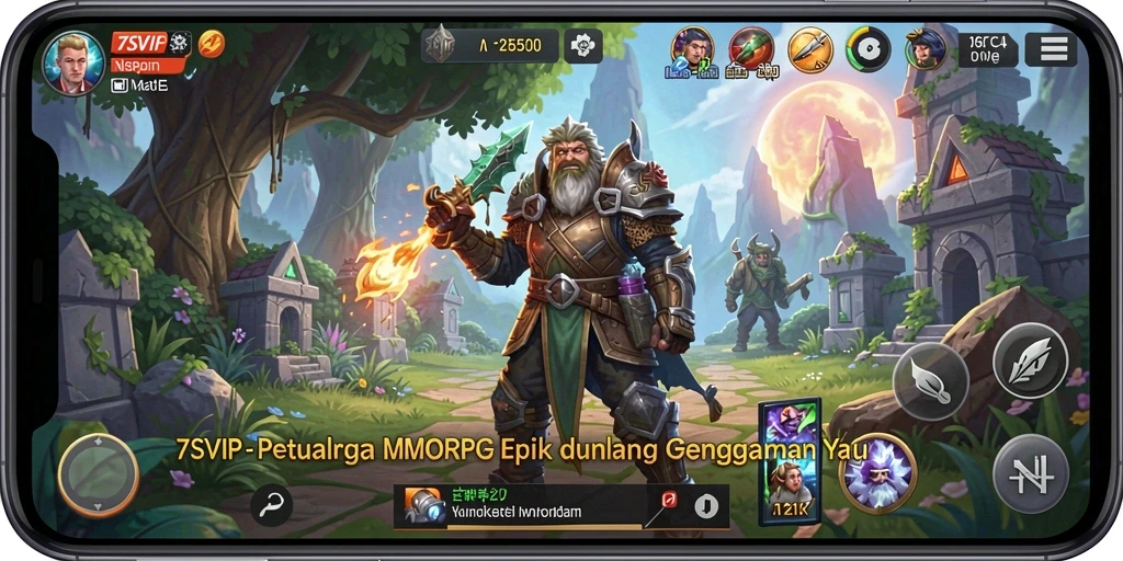 Tangkapan layar dari petualangan seru di 7SVIP dengan gameplay MMORPG.