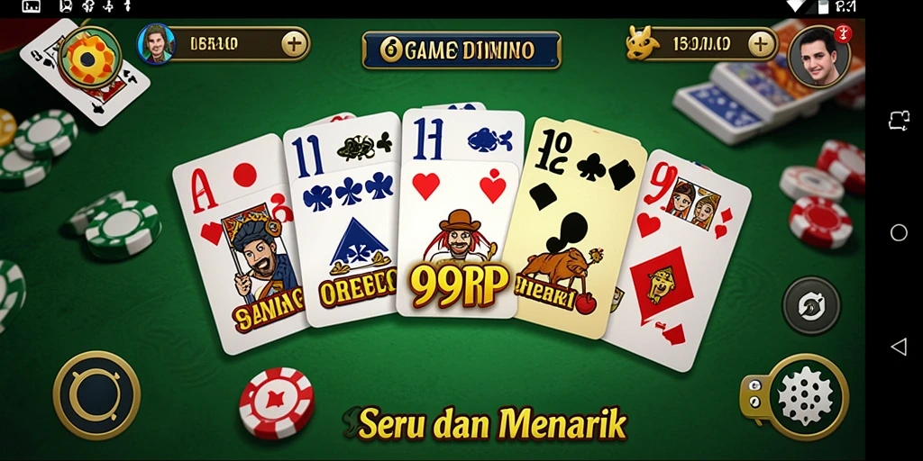 Tampilan gameplay seru dalam permainan domino 99RP.