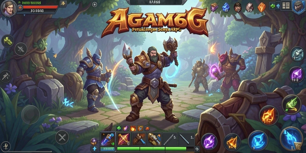 Screenshot menampilkan aksi seru dalam gameplay ARPG AGAM66.