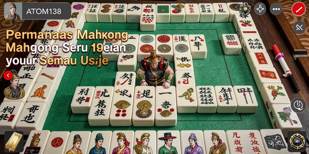 Tampilan gameplay ATOM138 dengan elemen Mahjong yang menarik.