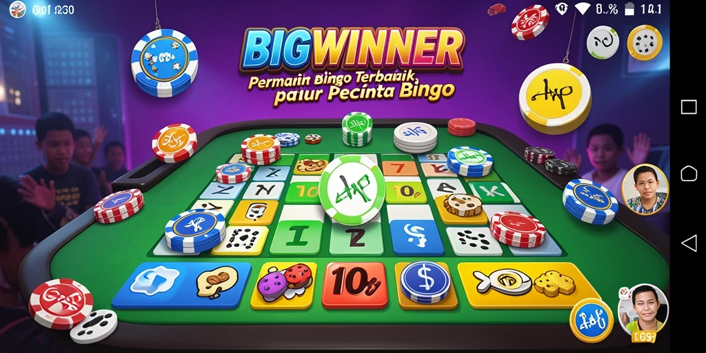 Tampilan gameplay seru Bingo di BIGWINNER dengan grafis menarik.