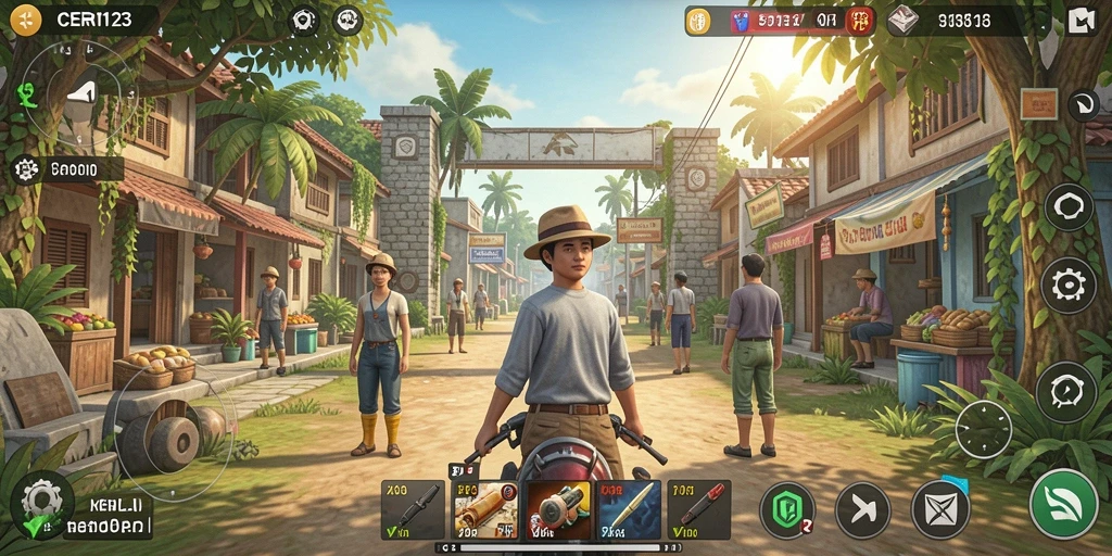 Screenshot dari gameplay <strong>CERI123</strong> yang menampilkan interaksi karakter dalam dunia simulasi.