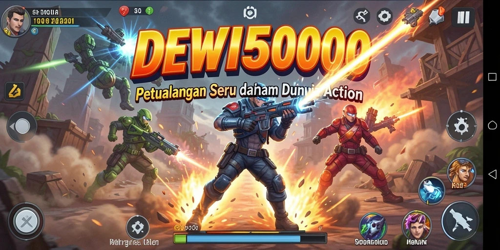 Screenshot gameplay DEWI5000 yang ekstrem dan penuh aksi.