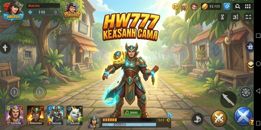 Tampilan menarik dari gameplay HW777 yang penuh warna dan menyenangkan.