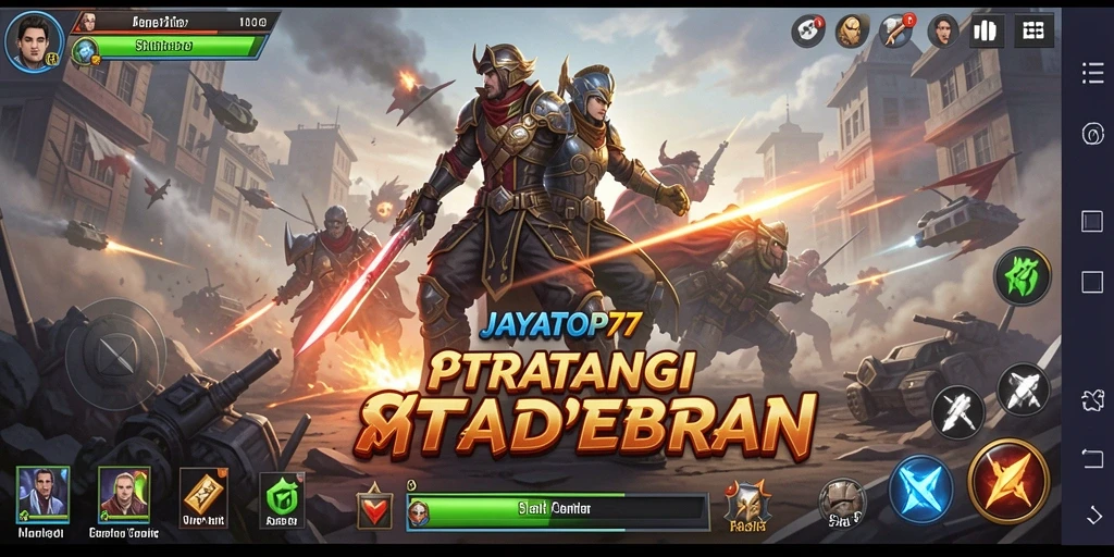 Gambar menampilkan aksi pertempuran strategis dalam JAYATOP77.