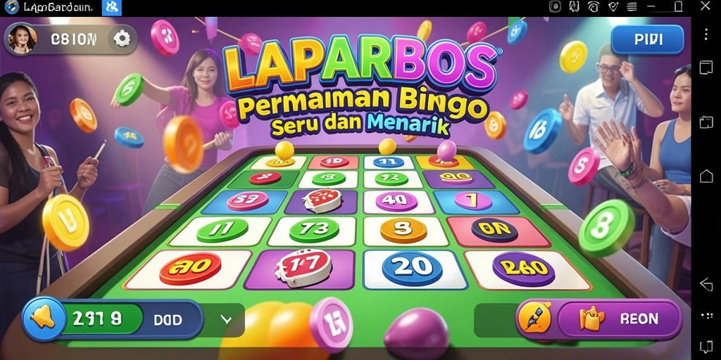Tangkapan layar LAPARBOS menampilkan gameplay Bingo yang seru dan interaktif.