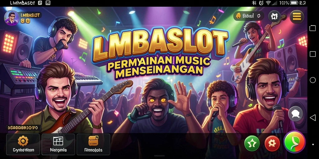Tampilan gameplay LMBASLOT yang penuh warna dan interaktif.
