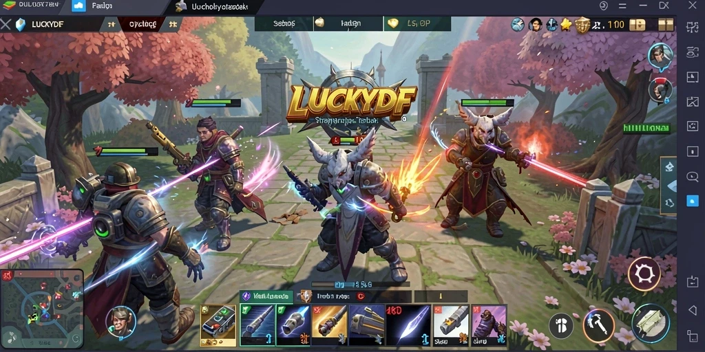 Tangkapan layar gameplay SLG menampilkan pertempuran strategis yang epik.