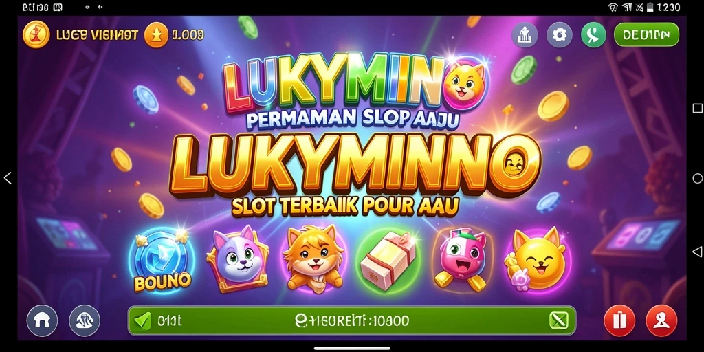 Menampilkan gameplay LUKYMINO yang penuh warna dan menarik.