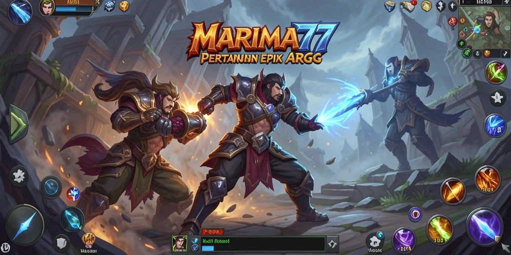 Tampilan gameplay ARPG yang mendebarkan di MARIMA77.