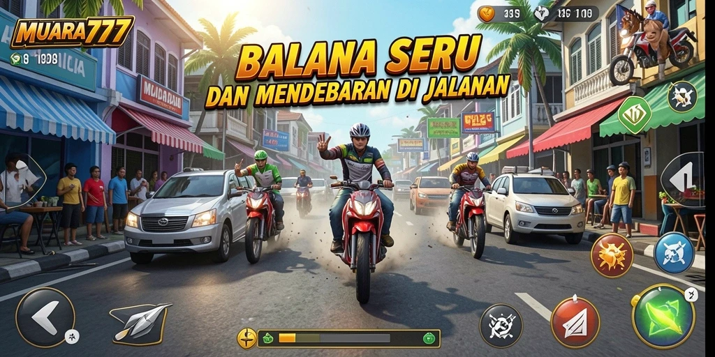 Screenshot utama MUARA777 menampilkan balapan yang mendebarkan dan jalanan yang menantang.