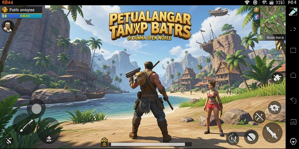 Screenshot gameplay menunjukkan petualangan mendebarkan di dunia Open World.