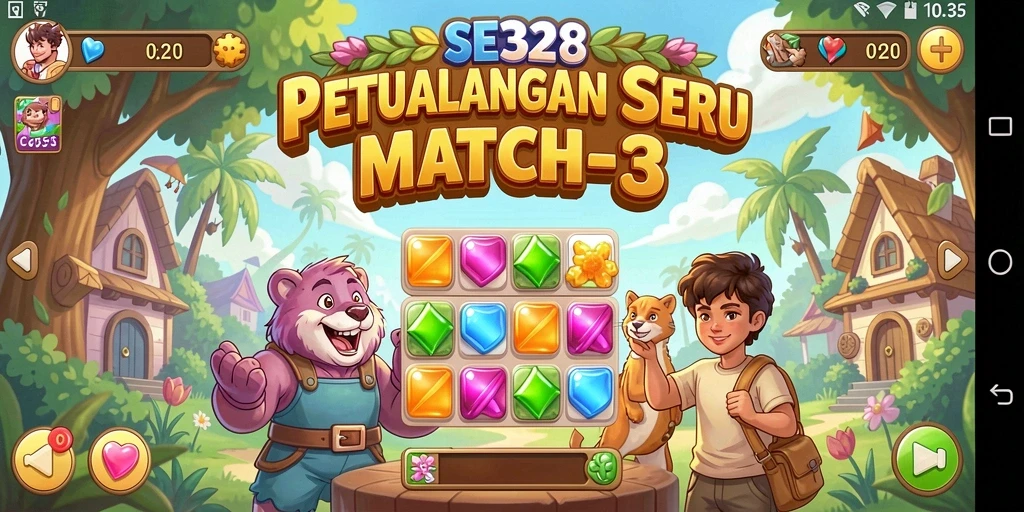 Tampilan menarik gameplay SE328 dalam genre Match-3.