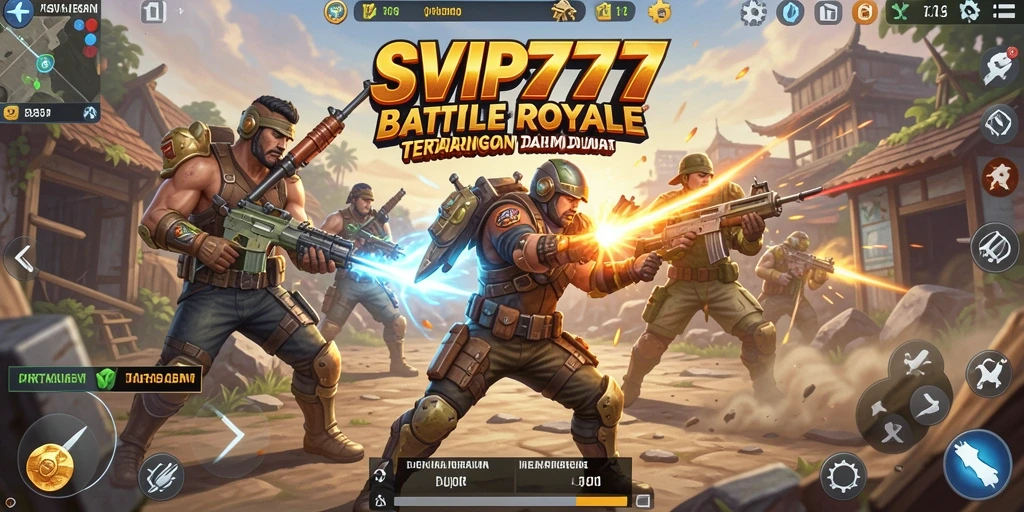Tangkapan layar dari gameplay SVIP777 dalam mode Battle Royale yang intens.