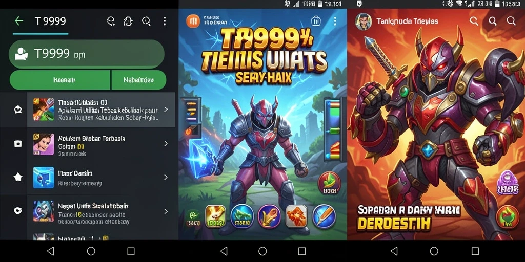 Tampilan antarmuka utama T9999 yang user-friendly dan intuitif.