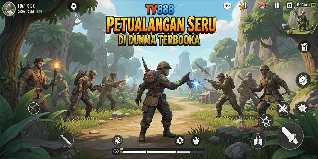 Gameplay TV888 yang mendebarkan di dunia terbuka yang luas.