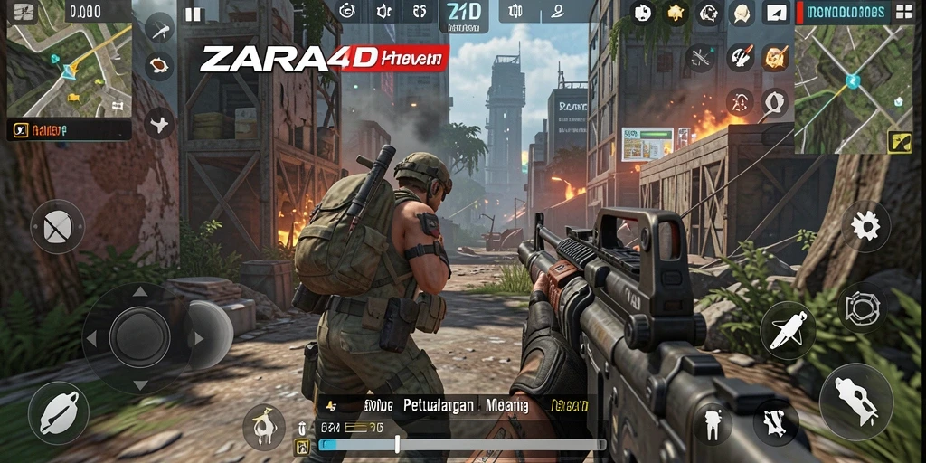 Tangkapan layar gameplay ZARA4D yang menampilkan aksi menegangkan dan strategi bertempur.